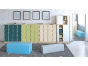 Image de Meuble de rangement 122 avec portes et serrure - Avocado