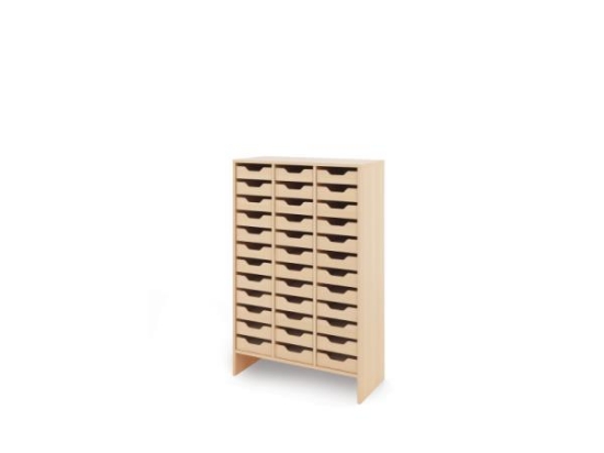 Image de Meuble de rangement XL avec bacs en MDF peu profonds - Eko