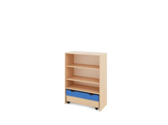 Image de Meuble de rangement X avec tablettes et bac - Bleu