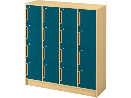 Image de Meuble de rangement 122 avec portes et serrure - Bleu émeraude