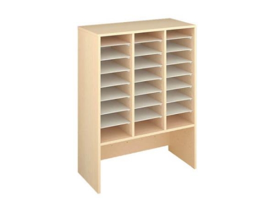 Image de Meuble de rangement X avec compartiments pour bacs - hêtre