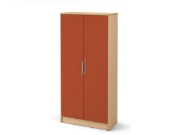 Image de Armoire haute 92 avec portes et serrure - Brique