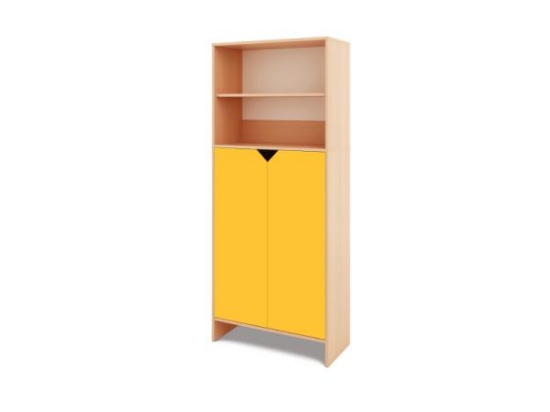 Image de Armoire de rangement haute avec portes basses - jaune