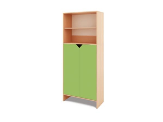 Image de Armoire haute de rangement + portes basses - Vert
