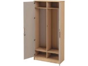 Image de Armoire penderie haute 92 avec portes et serrure - Sable