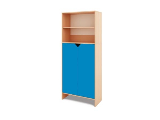 Image de Armoire de rangement haute avec portes basses - Bleu