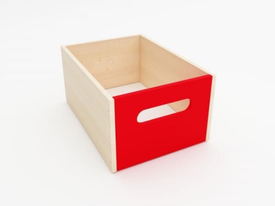 Image de Bac en bois profond rouge foncé