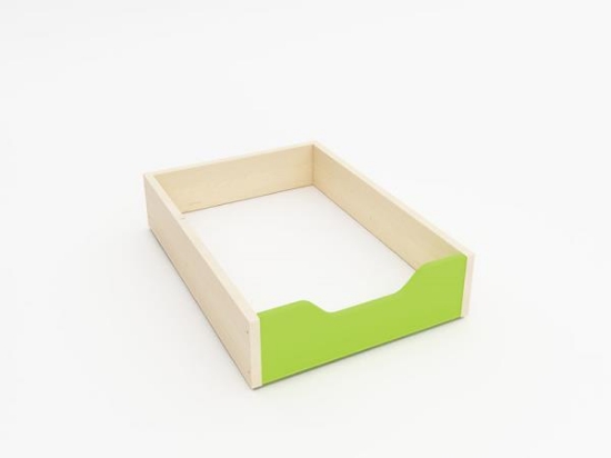 Image de Bac en bois peu profond vert