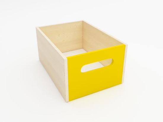 Image de Bac en bois profond jaune