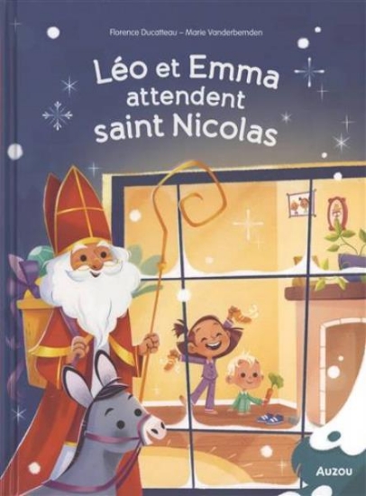 Image de Léo et Emma attendent Saint-Nicolas
