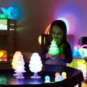 Image de Arbres lumineux rechargeables, lot de 4