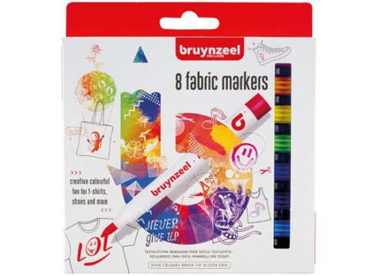 Image de Marqueurs pour tissu Bruynzeel, pochette de 8