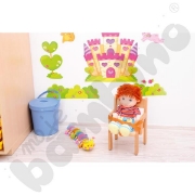 Image de Chaise en bois avec accoudoirs + ceinture sécurité H 21 cm