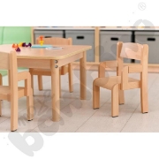 Image de Chaise en bois avec accoudoirs H 21 cm