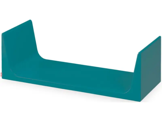 Image de Matelas avec côtés pour cachette avec bibliothèque OPT602, bleu émeraude