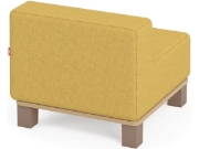 Image de Chaise jaune moutarde avec pieds, collection Media Kids