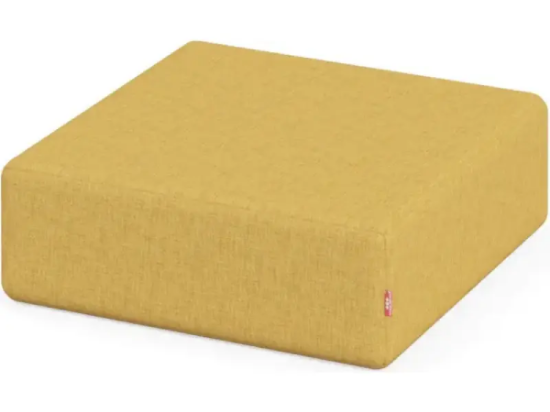 Image de Pouf carré jaune moutarde. Collection Media Kids