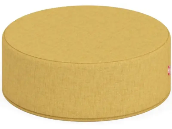 Image de Pouf rond jaune moutarde. Collection Media Kids