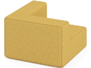 Image de Fauteuil d'angle jaune moutarde. Collection Media Kids