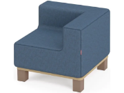 Image de Fauteuil d'angle bleu marine avec pieds. Collection Media Kids
