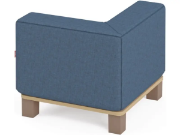 Image de Fauteuil d'angle bleu marine avec pieds. Collection Media Kids