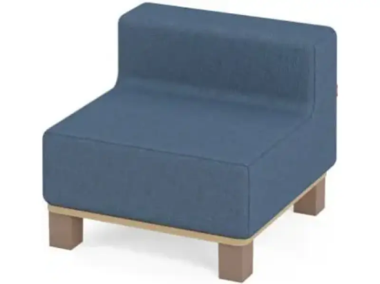 Image de Fauteuil bleu marine avec pieds Media Kids