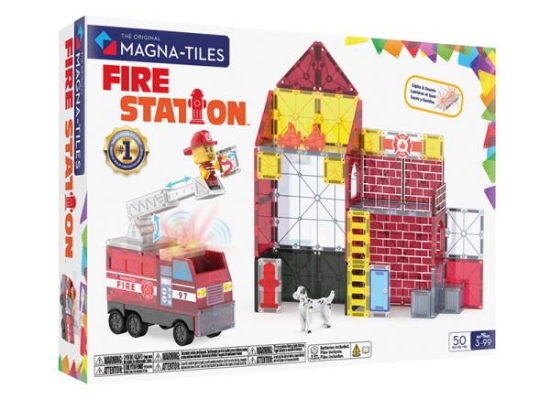 Image de Magna-Tiles Caserne de pompiers - set de 50