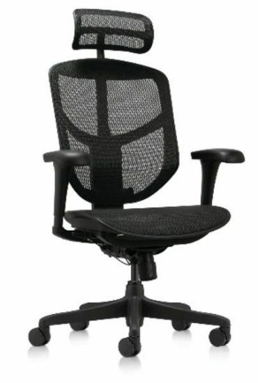Image de Fauteuil de bureau Enjoy Budget haut dossier en résille noire