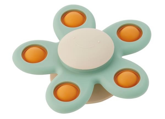 Image de Tickit Spinner Hochet Fleur avec ventouse en silicone
