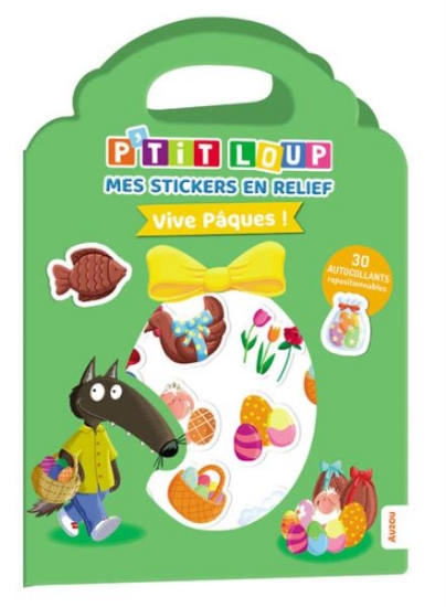 Image de P'tit Loup - Mes stickers en relief - Vive Pâques