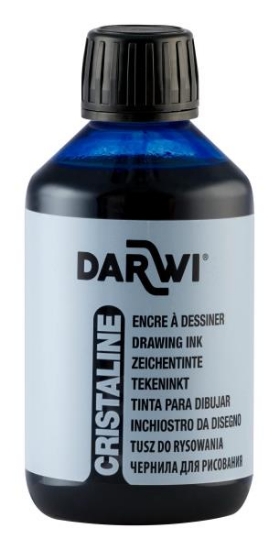 Image de Encre à dessiner "Cristaline" 250 ml bleu foncé