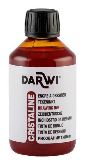 Image de Encre à dessiner "Cristaline" 250 ml marron