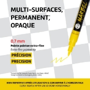 Image de MARBEL Marqueur acrylique pointe pointue 0,7MM Noir