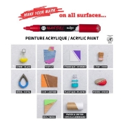 Image de MARBEL Marqueur acrylique pointe pointue 0,7MM Noir