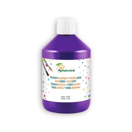 Image de Peinture acrylique mate Rainbow violet, pot de 500 ml