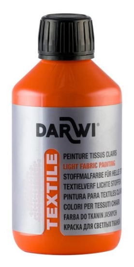 Image de Peinture tissu orange 250 ml