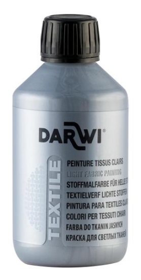 Image de Peinture tissu argent 250 ml
