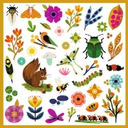 Image de Gommettes thématiques "jardin", lot de 160
