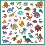Image de Gommettes thématiques - dinosaures, pochette de 160