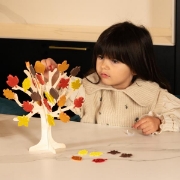 Image de Gommettes en néoprène pailletées, feuilles d’automne