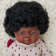 Image de Poupée fille africaine avec cheveux, 38 cm