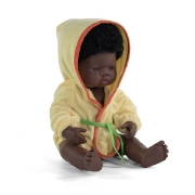 Image de Poupée garçon africaine avec cheveux, 38 cm