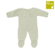 Image de Pyjama en tricot vert pour poupées de 40 cm