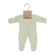 Image de Pyjama en tricot vert pour poupées de 40 cm