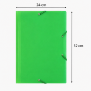Image de Farde à rabats et élastique A4 PP vert