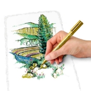 Image de Pochette de 2 marqueurs or et argent