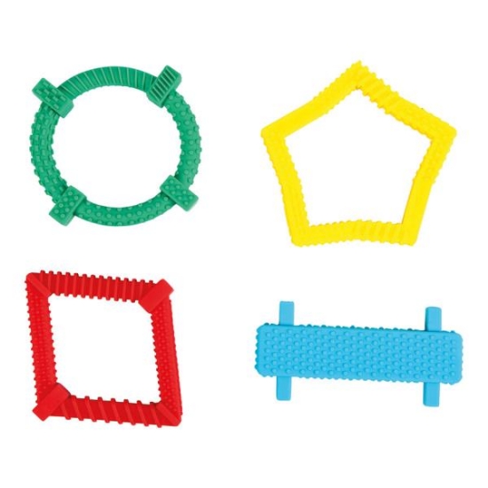 Image de Objets à mordiller sensoriels apaisants - lot de 4