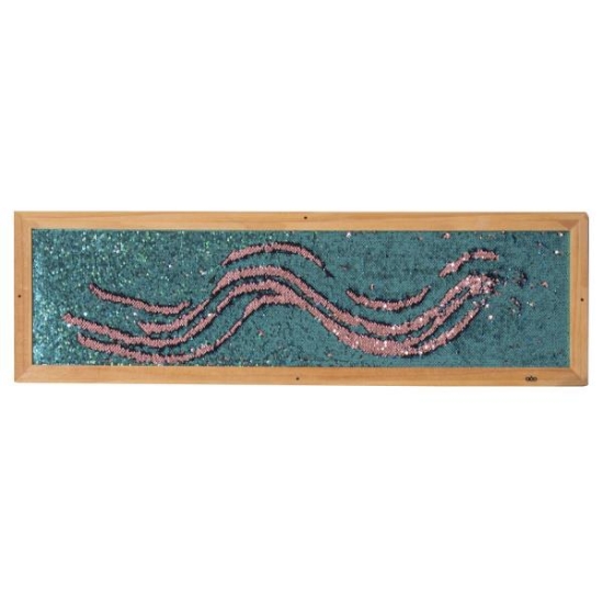 Image de Panneau long à sequins pour graphisme - bleu aqua