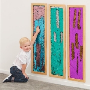 Image de Panneau long à sequins pour graphisme - bleu aqua