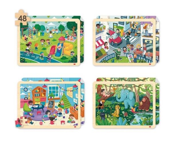Image de Set de 4 puzzles - Lieux, respect et harmonie